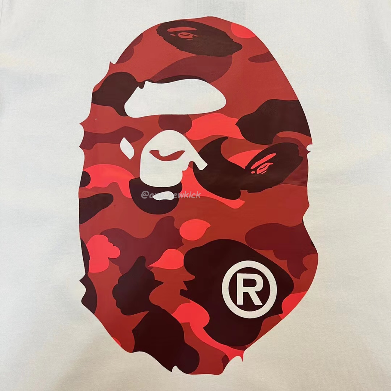 Bape Color Camo Big Ape Head Tee White Black White Green (4) - newkick.cc